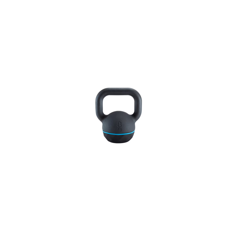 Kettlebell de musculation en fonte et base caoutchouc - 12 kg